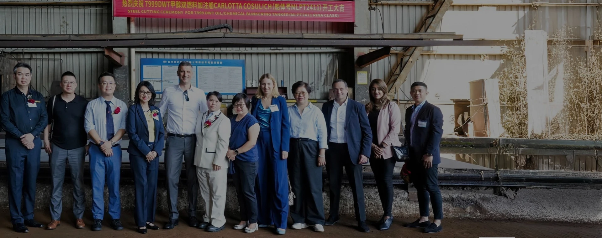 Carlotta Cosulich Steel Cutting Ceremony